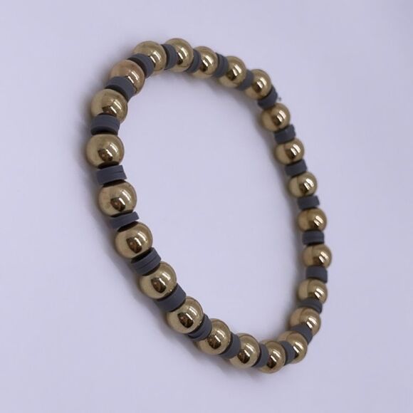 NWT Wool + Pepper Co. Gray & Gold Bracelet - Picture 4 of 5